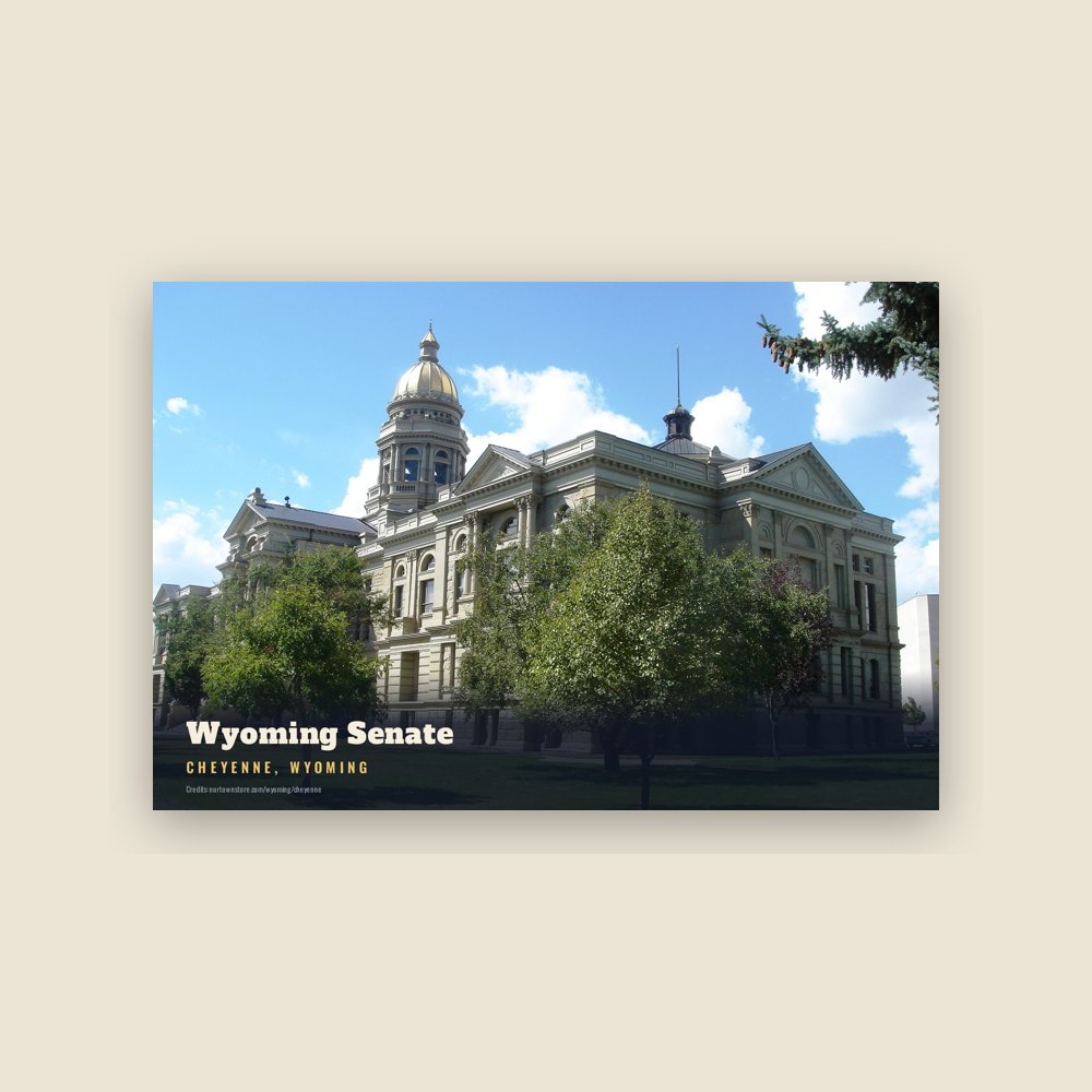 Cheyenne Wyoming Senate Postcard