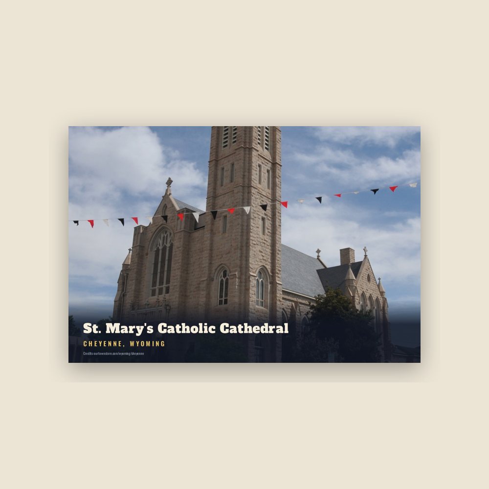 Cheyenne St. Mary's Catholic Cathedral Postcard