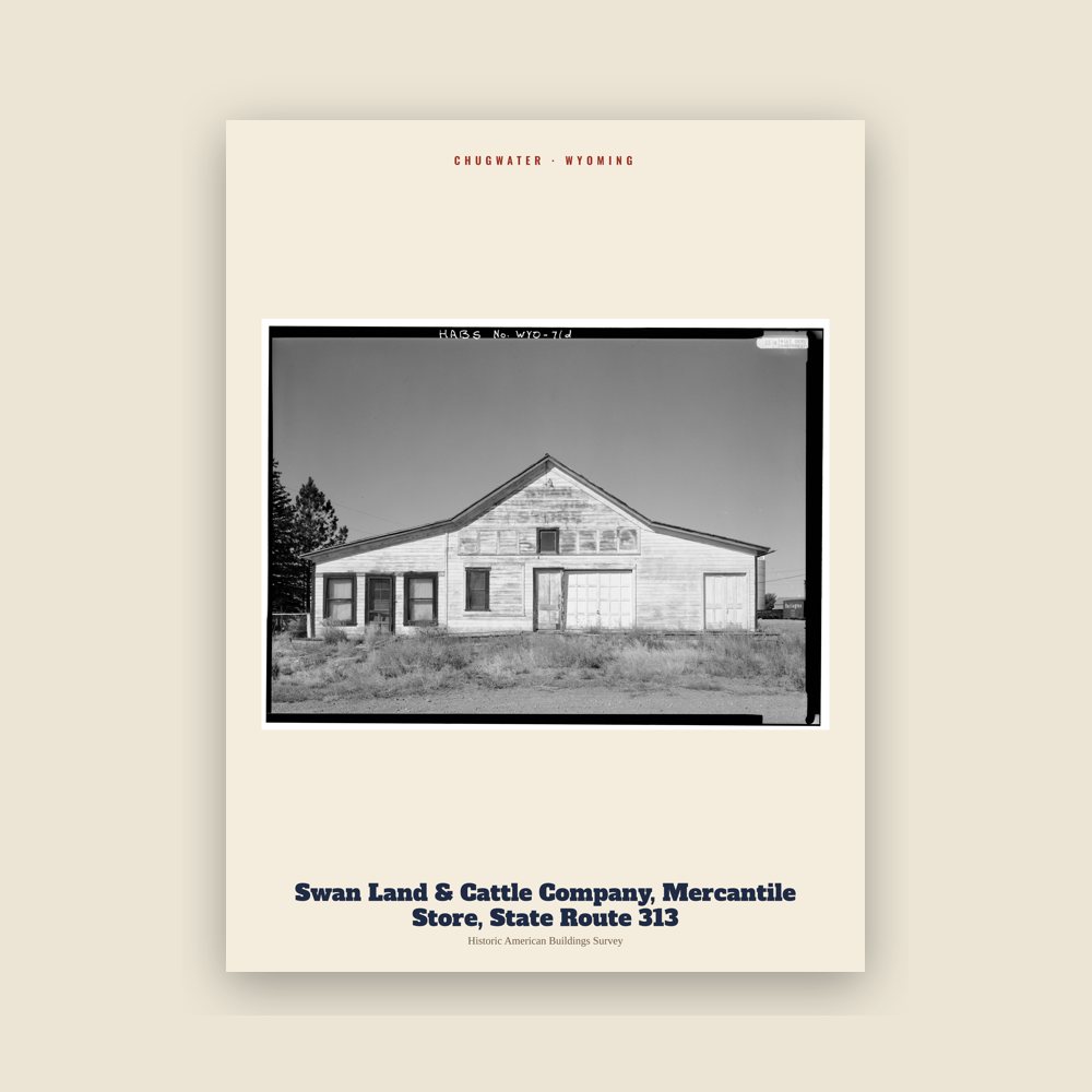 Chugwater Swan Land & Cattle Company, Mercantile Store, State Route 313 Archive Print