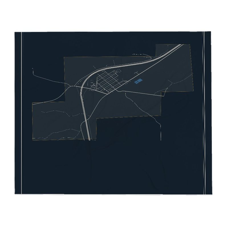 Chugwater Street Map Throw Blanket