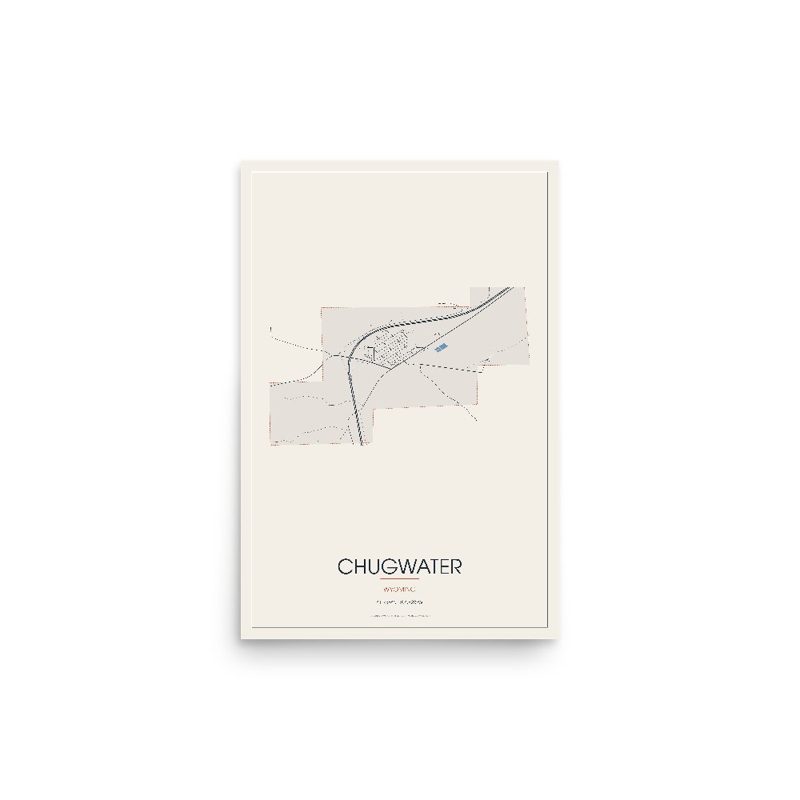 Chugwater Street Map Poster · Linen