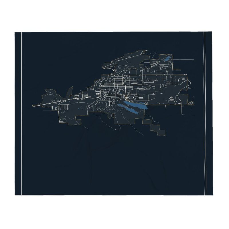 Cody Street Map Throw Blanket