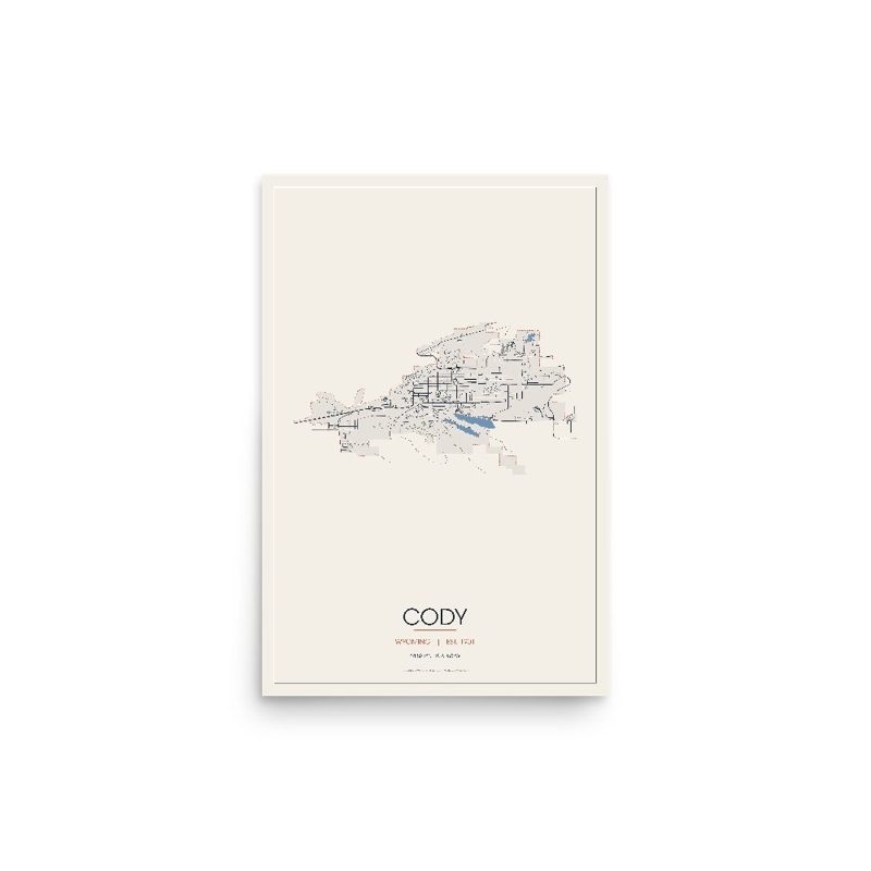 Cody Street Map Poster · Linen