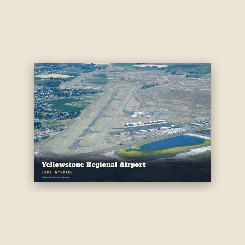 Cody Yellowstone Regional Airport Postcard