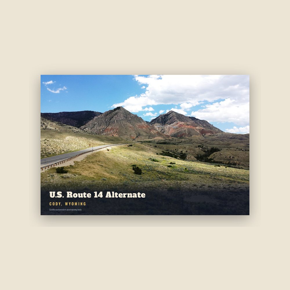 Cody U.S. Route 14 Alternate Postcard