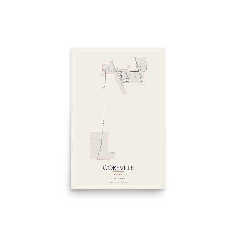 Cokeville Street Map Poster · Linen