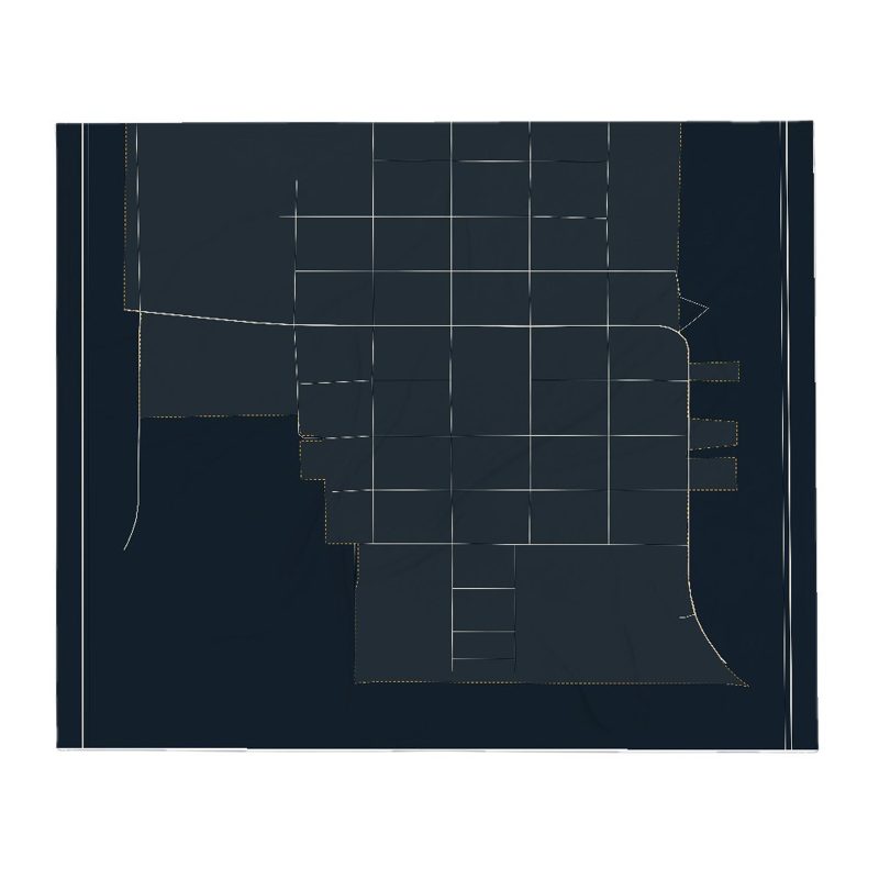 Cowley Street Map Throw Blanket