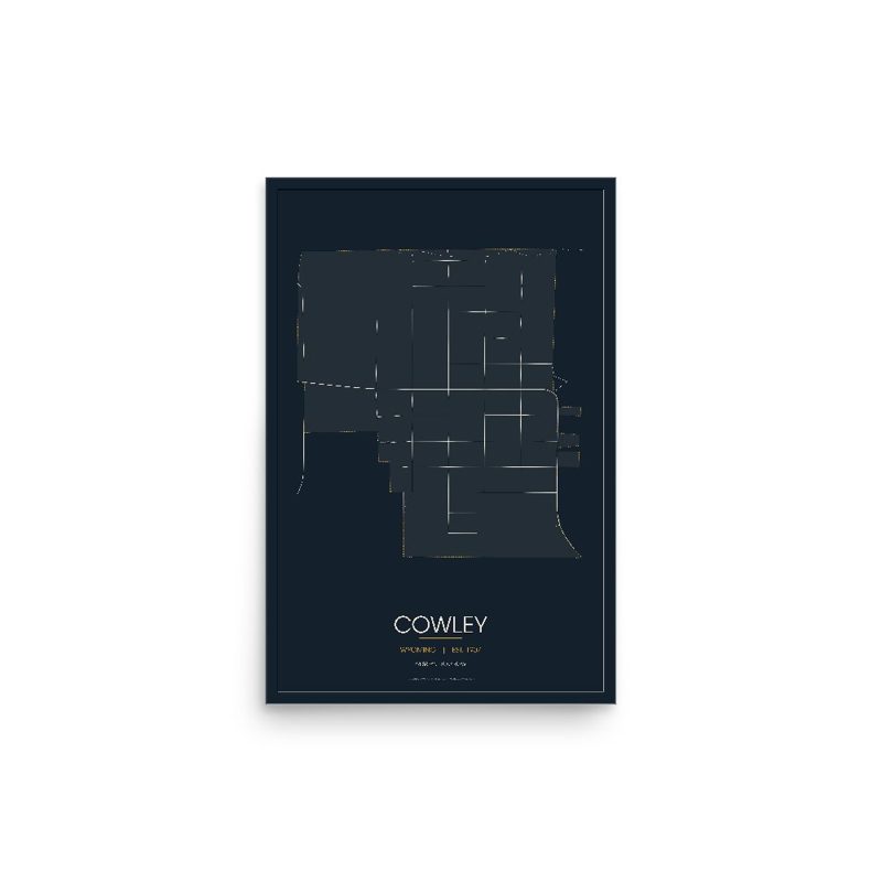 Cowley Street Map Poster · Midnight