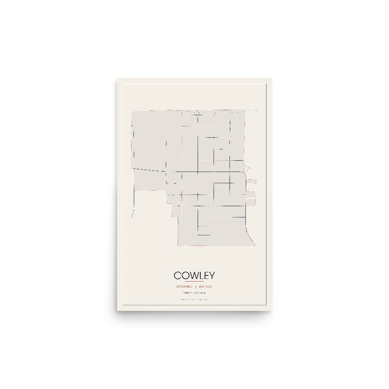 Cowley Street Map Poster · Linen
