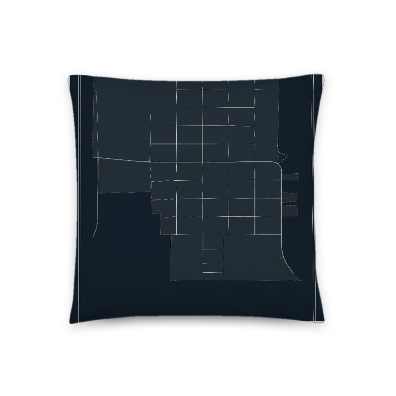 Cowley Map Throw Pillow