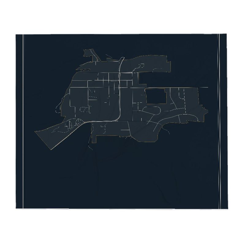 Dayton Street Map Throw Blanket