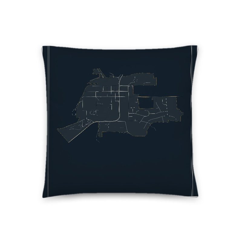 Dayton Map Throw Pillow