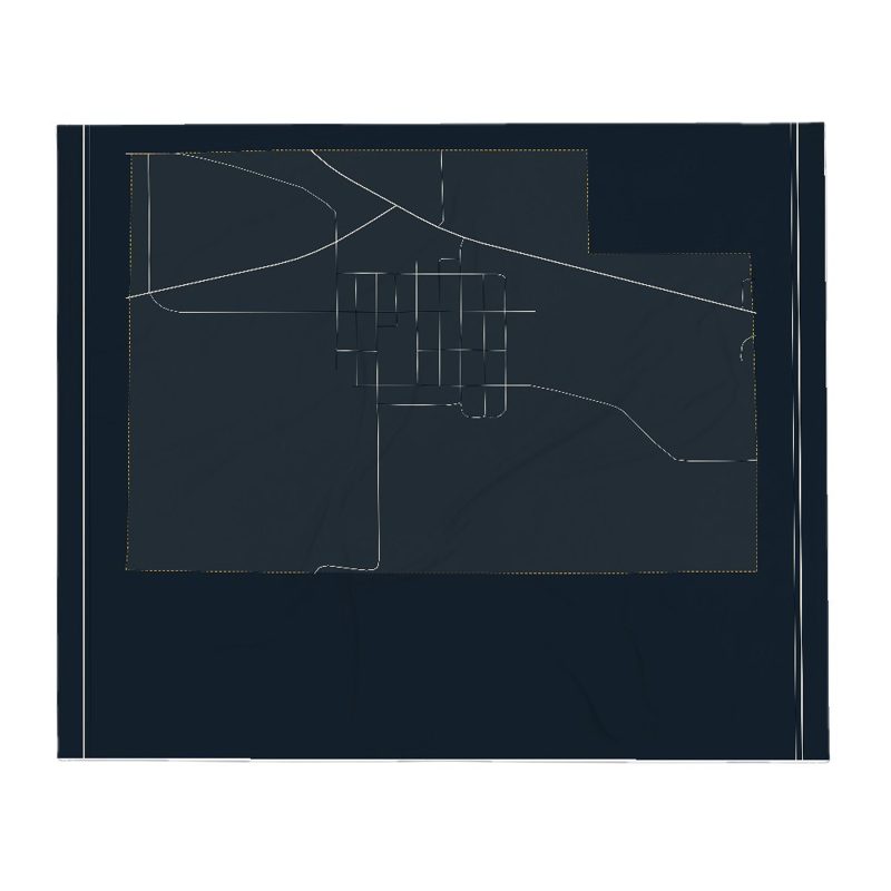 Deaver Street Map Throw Blanket