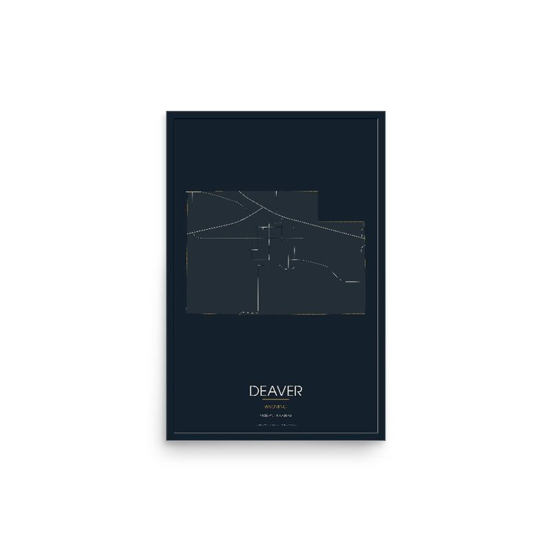 Deaver Street Map Poster · Midnight