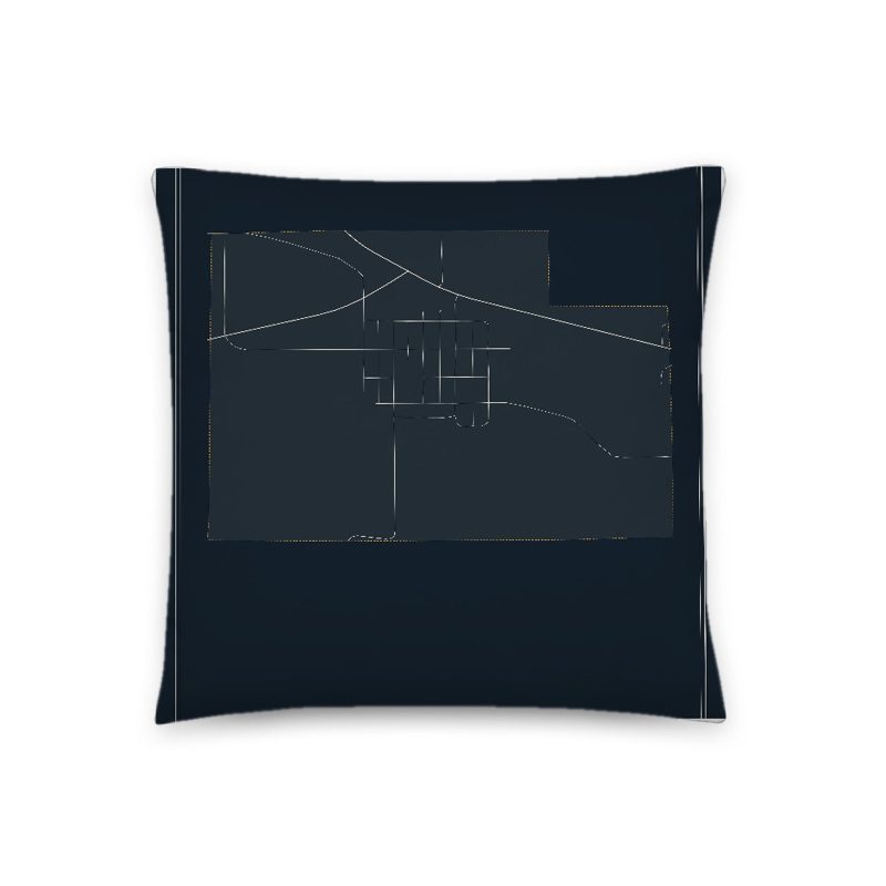 Deaver Map Throw Pillow