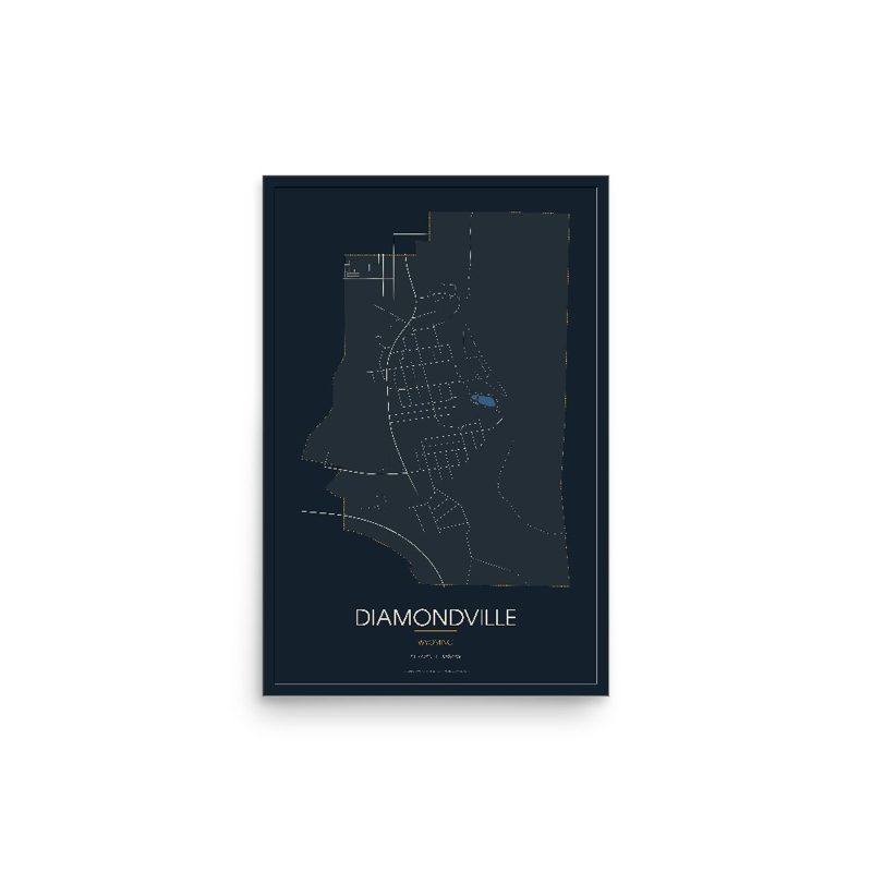Diamondville Street Map Poster · Midnight