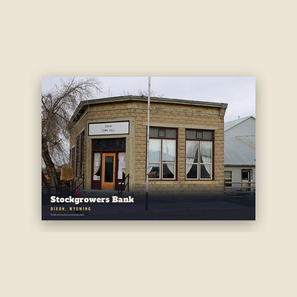 Dixon Stockgrowers Bank Postcard