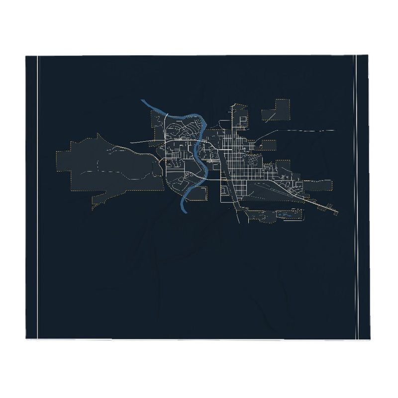 Douglas Street Map Throw Blanket