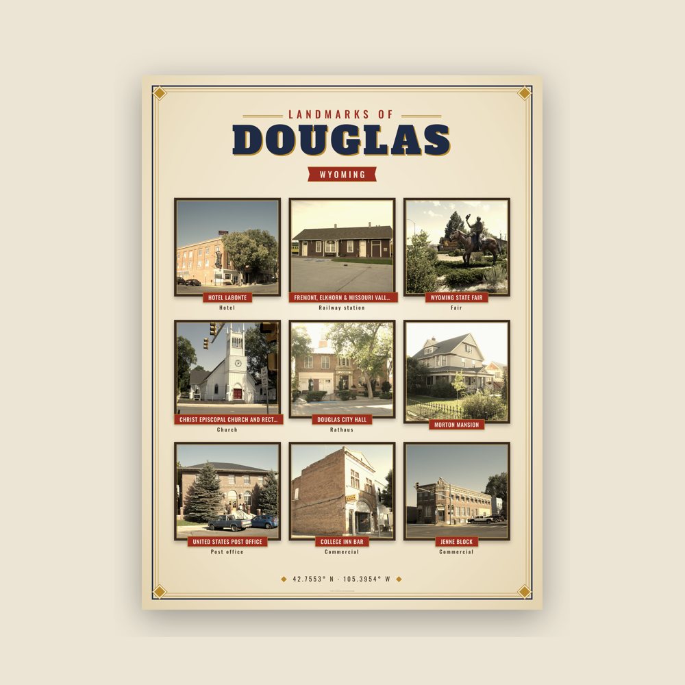 Douglas Landmarks Photo Poster