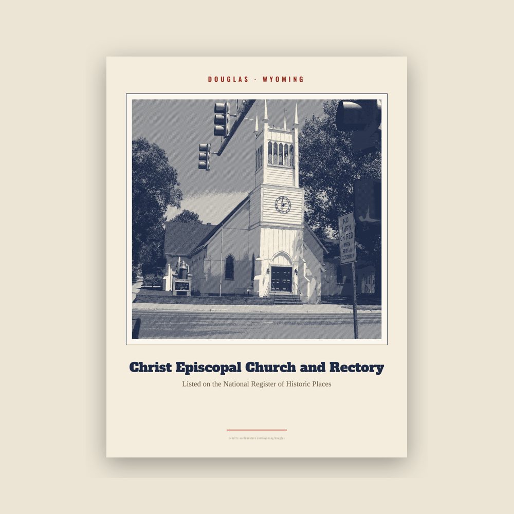 Douglas Christ Episcopal Church and Rectory Landmark Print