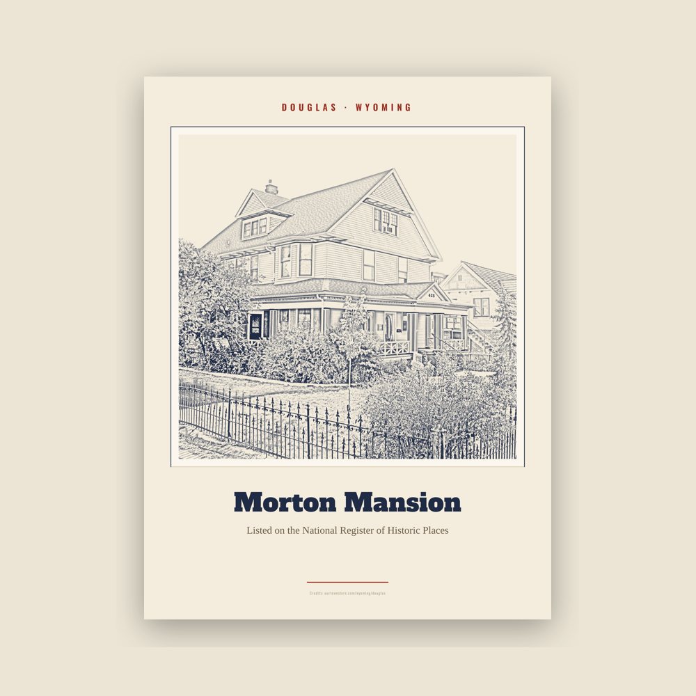 Douglas Morton Mansion Landmark Print