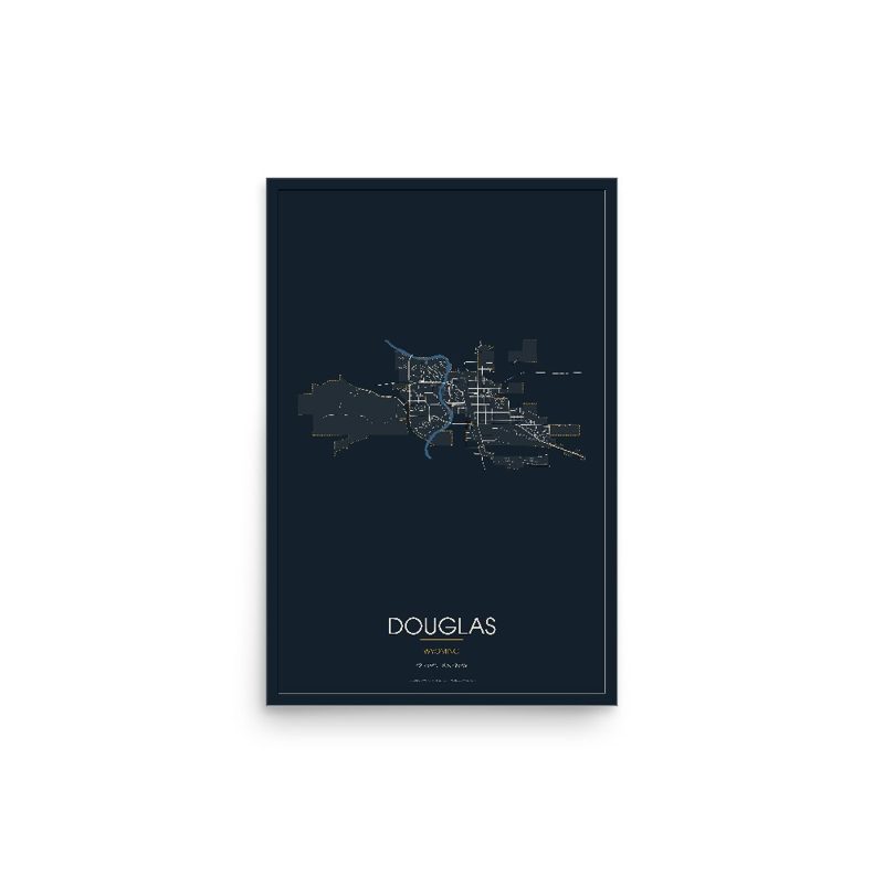 Douglas Street Map Poster · Midnight
