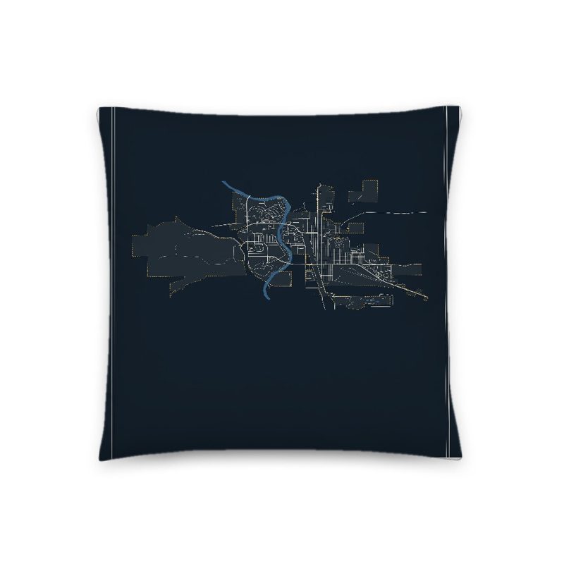 Douglas Map Throw Pillow