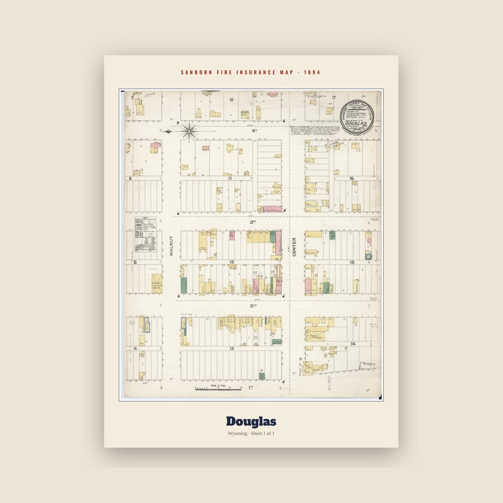 Douglas Sanborn Map Print