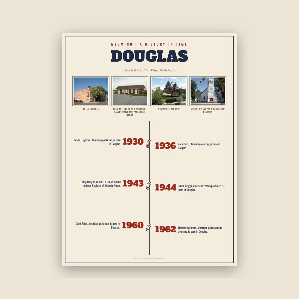 Douglas History Timeline Poster