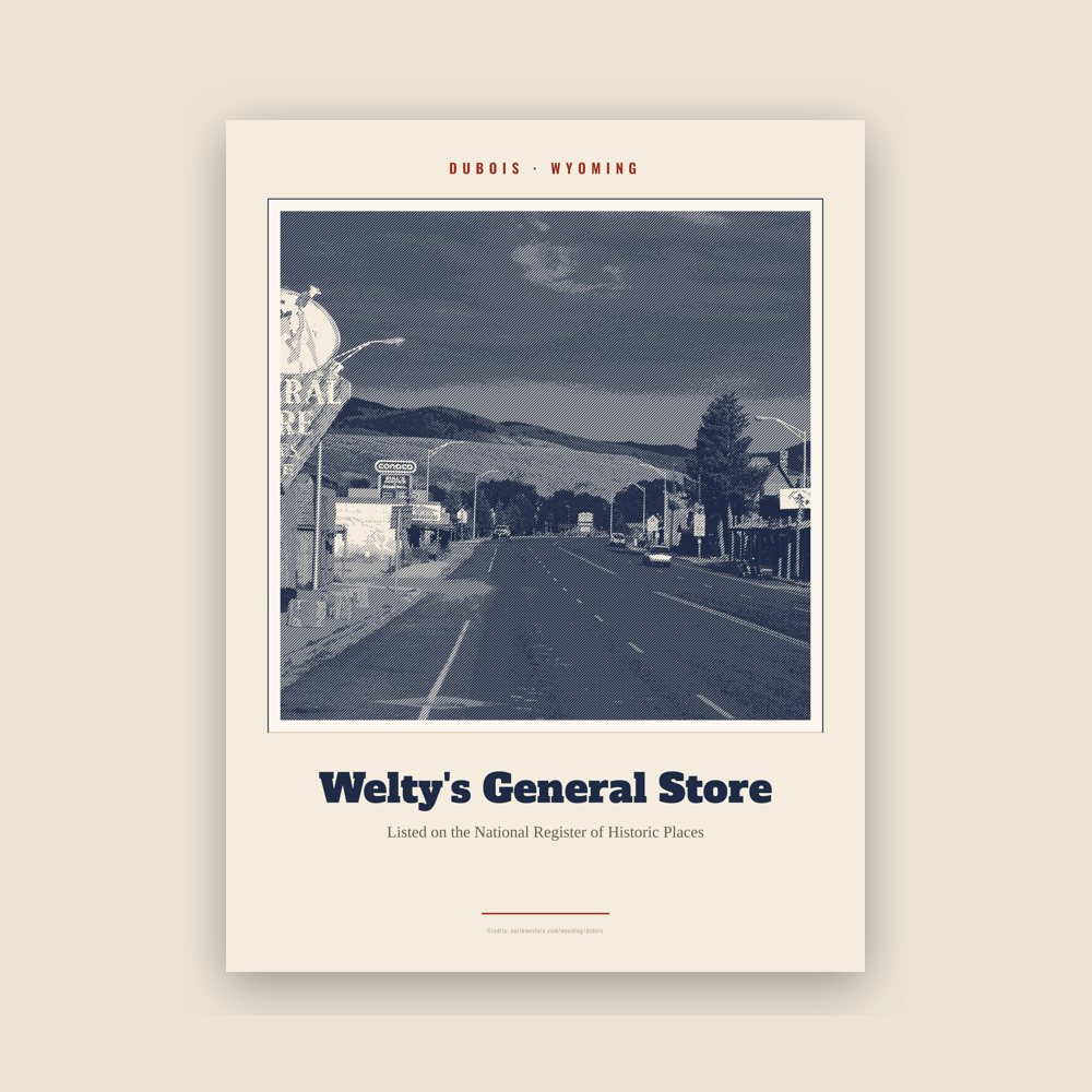 Dubois Welty's General Store Landmark Print