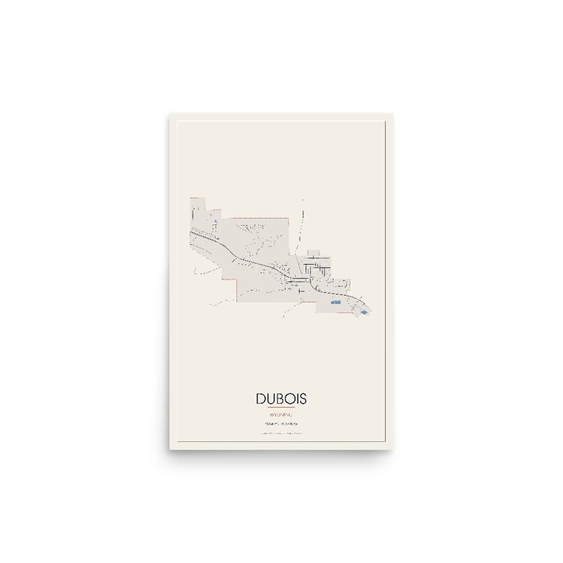 Dubois Street Map Poster · Linen