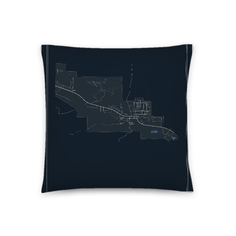 Dubois Map Throw Pillow