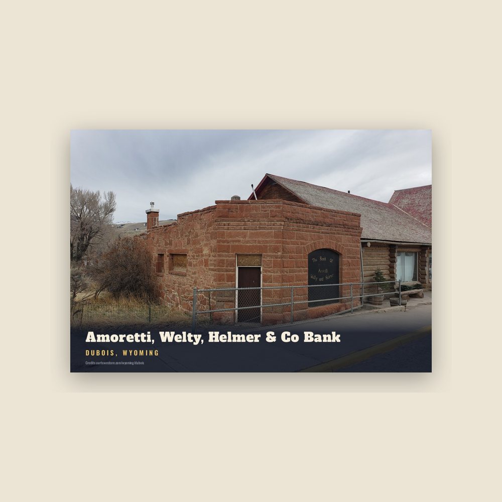 Dubois Amoretti, Welty, Helmer & Co Bank Postcard