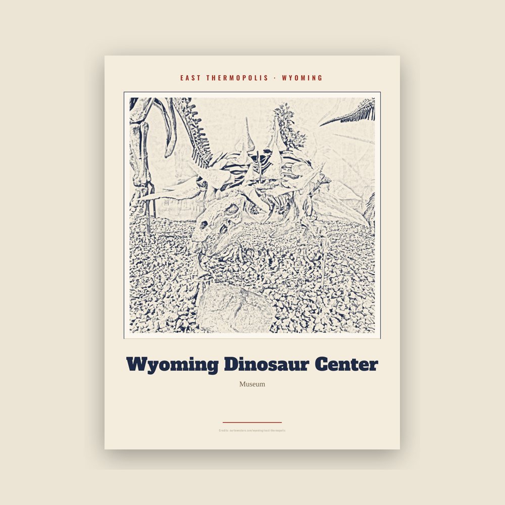 East Thermopolis Wyoming Dinosaur Center Landmark Print