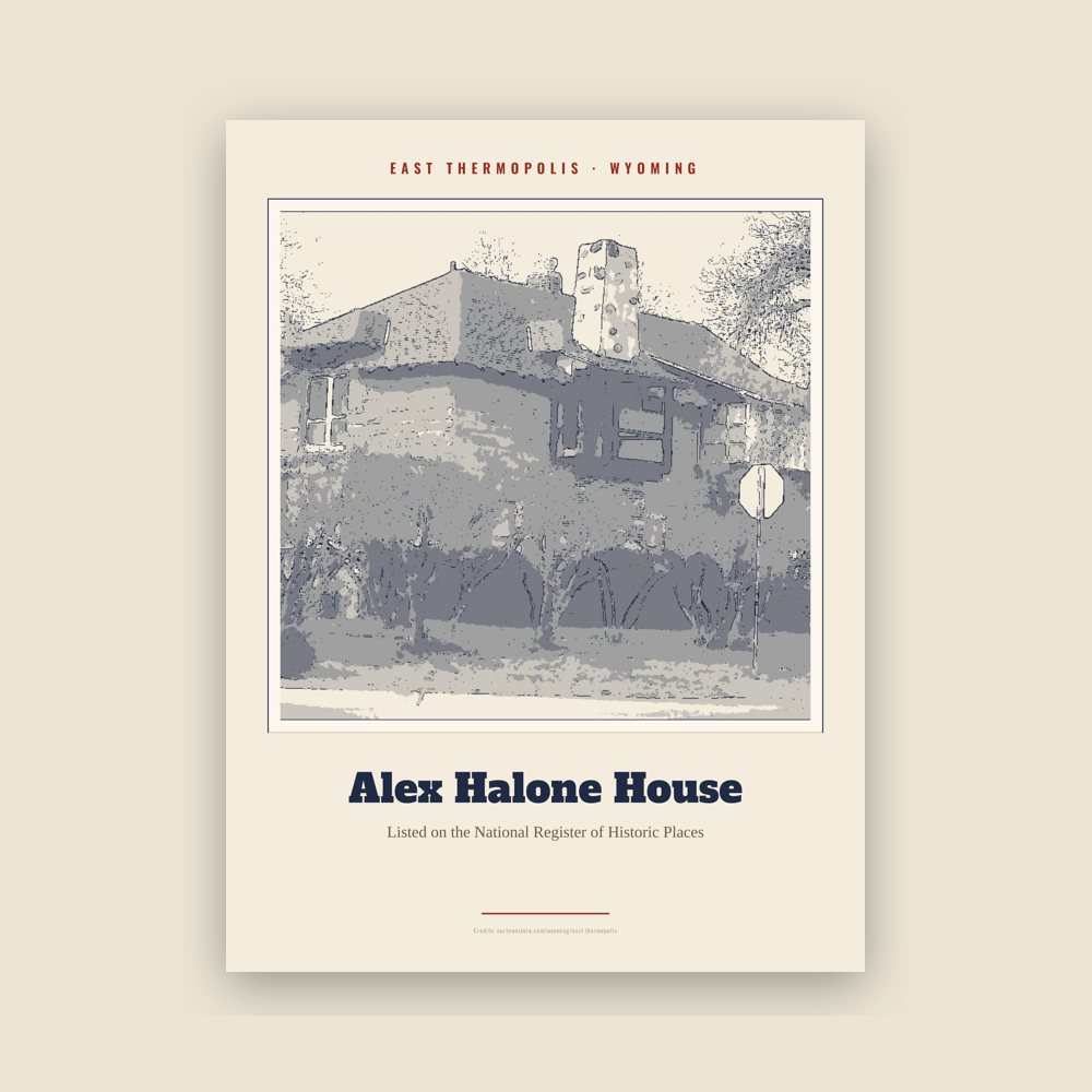 East Thermopolis Alex Halone House Landmark Print