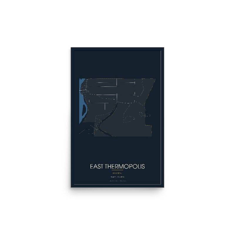 East Thermopolis Street Map Poster · Midnight