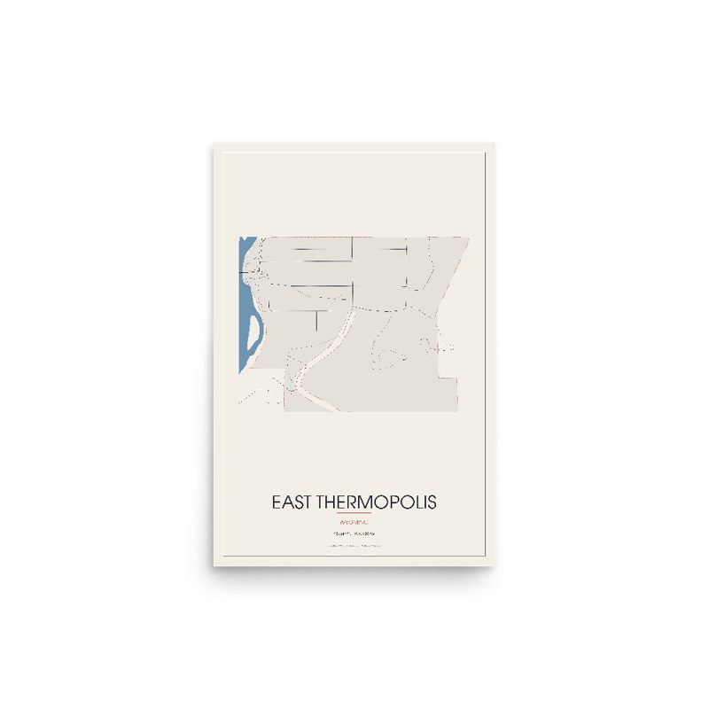 East Thermopolis Street Map Poster · Linen