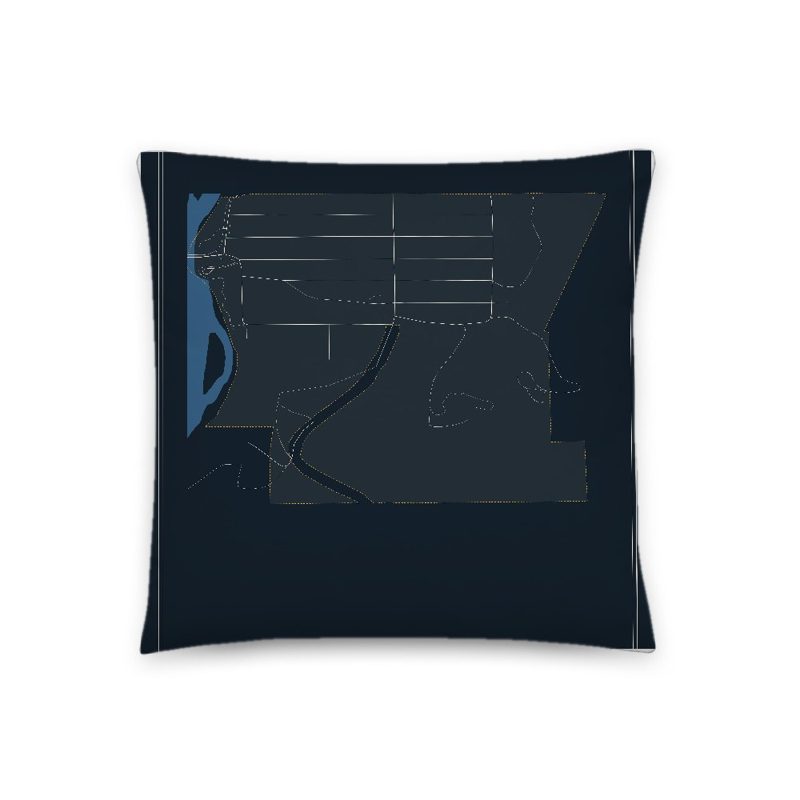 East Thermopolis Map Throw Pillow