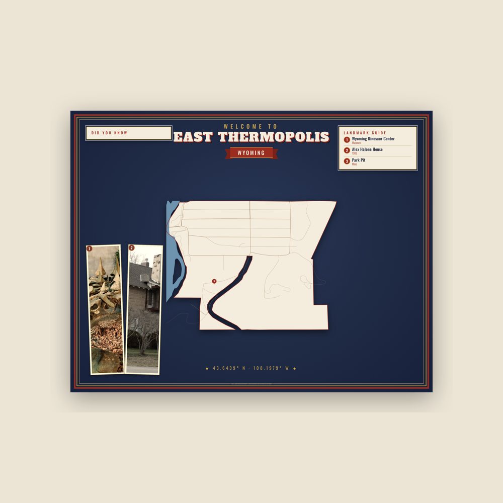 East Thermopolis Map Placemat
