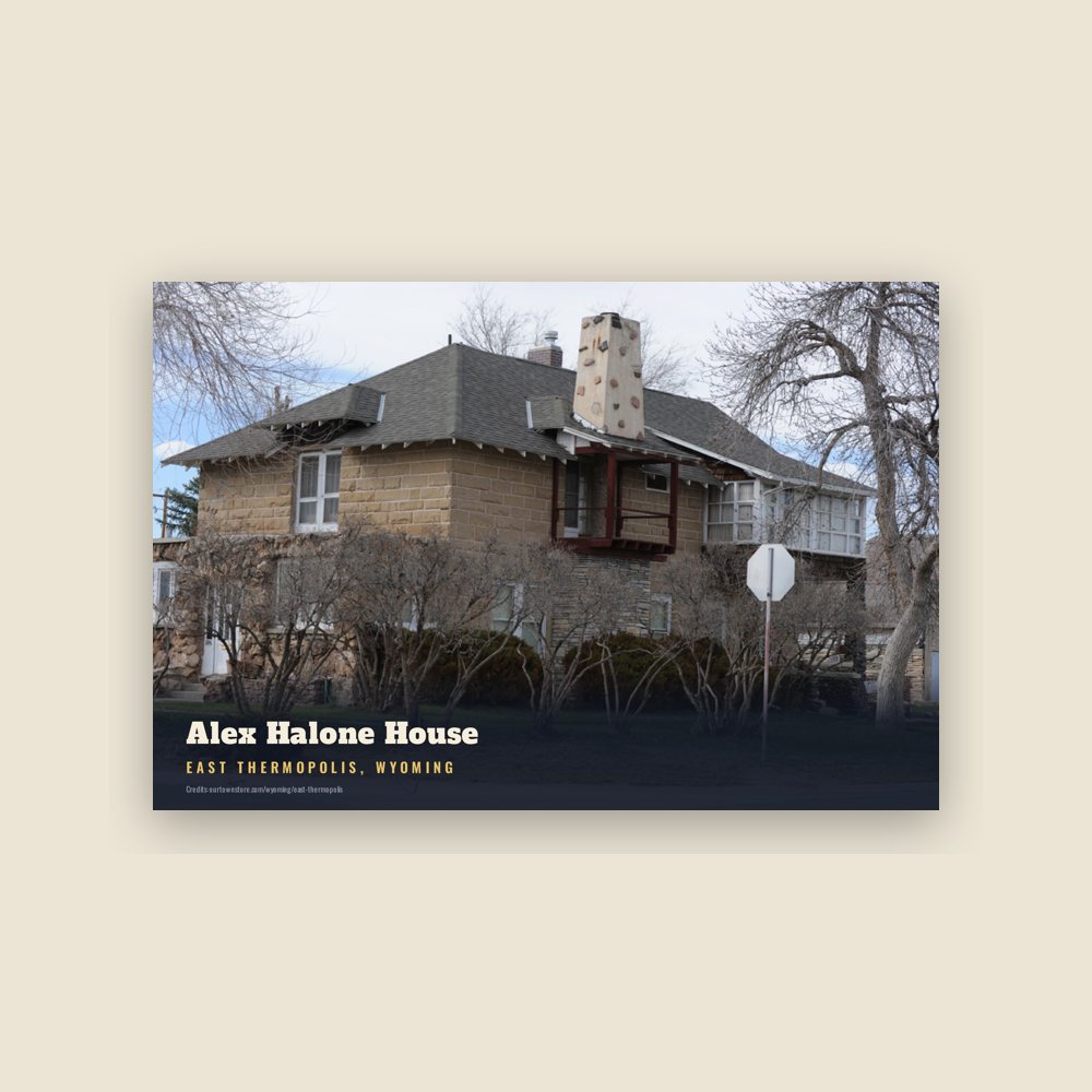 East Thermopolis Alex Halone House Postcard