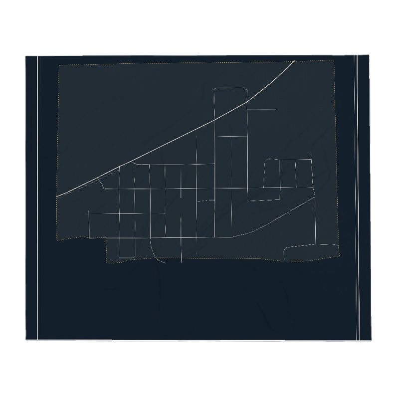 Edgerton Street Map Throw Blanket