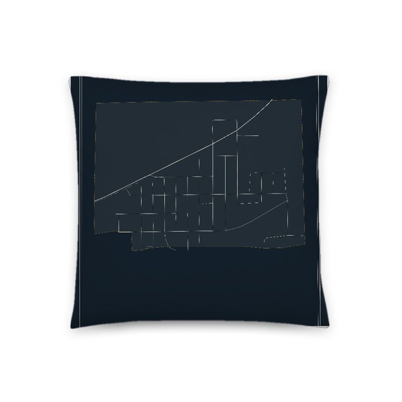 Edgerton Map Throw Pillow