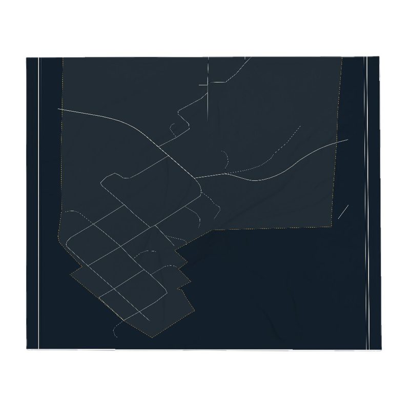 Elk Mountain Street Map Throw Blanket