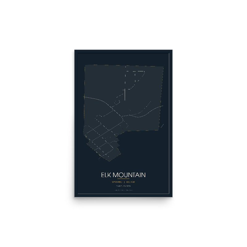 Elk Mountain Street Map Poster · Midnight