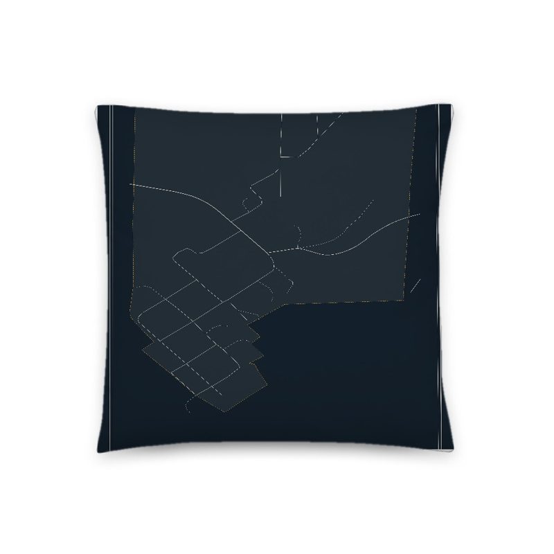 Elk Mountain Map Throw Pillow