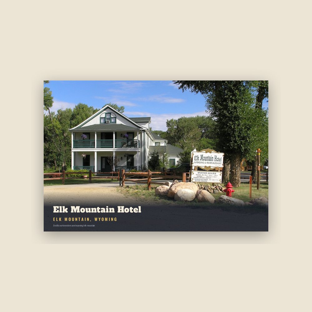 Elk Mountain Elk Mountain Hotel Postcard