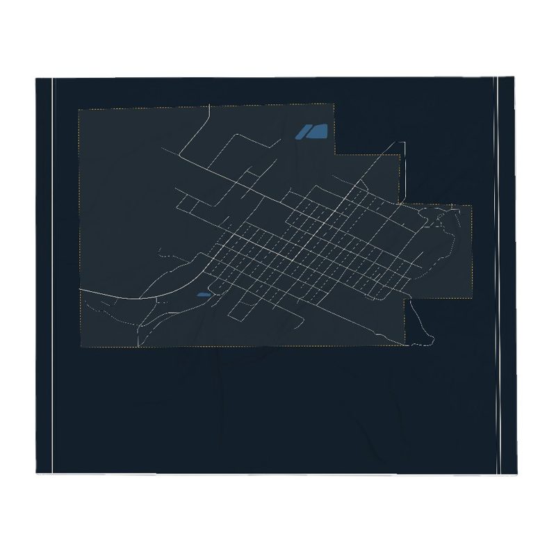 Encampment Street Map Throw Blanket