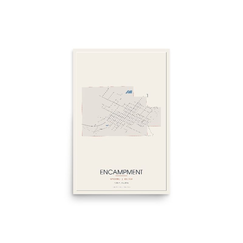 Encampment Street Map Poster · Linen
