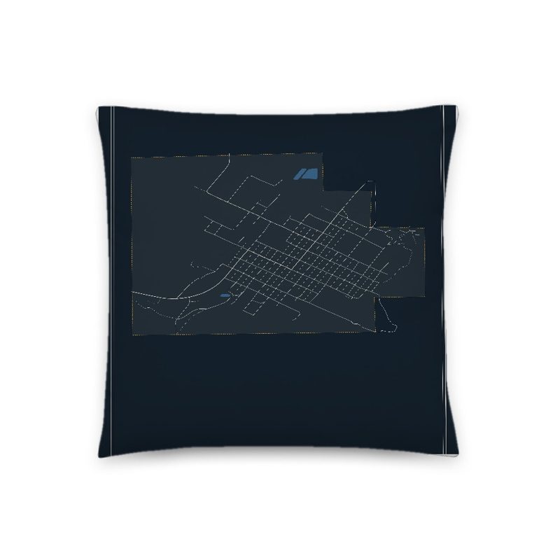 Encampment Map Throw Pillow