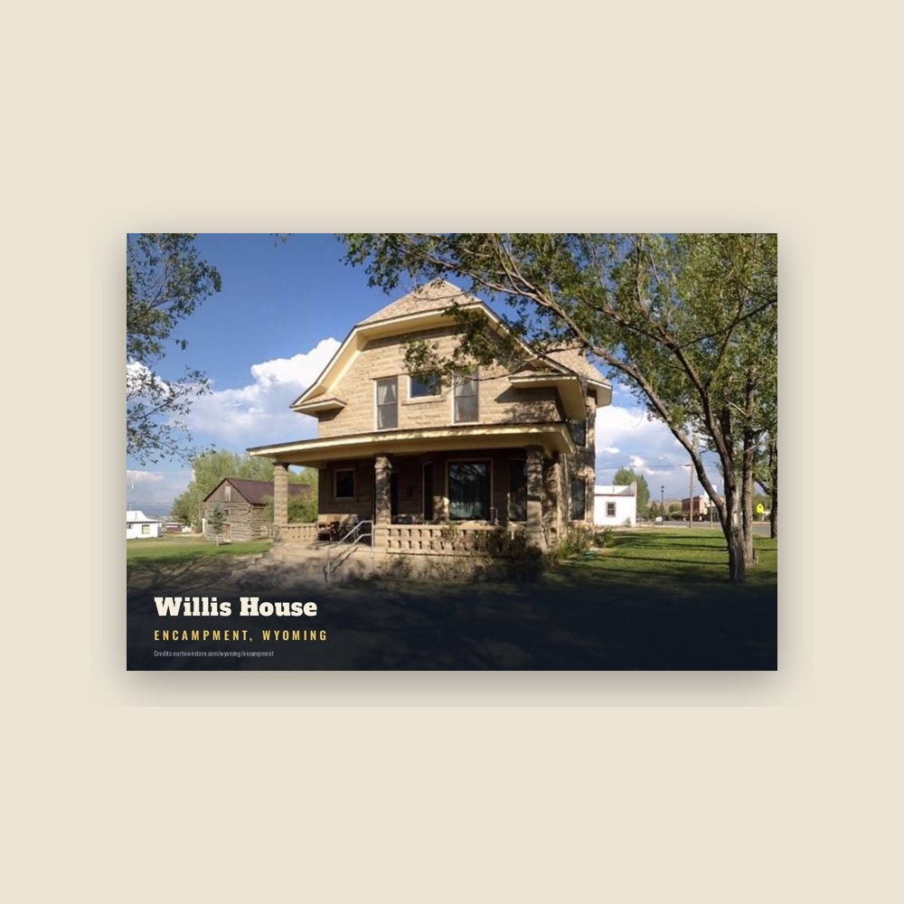 Encampment Willis House Postcard